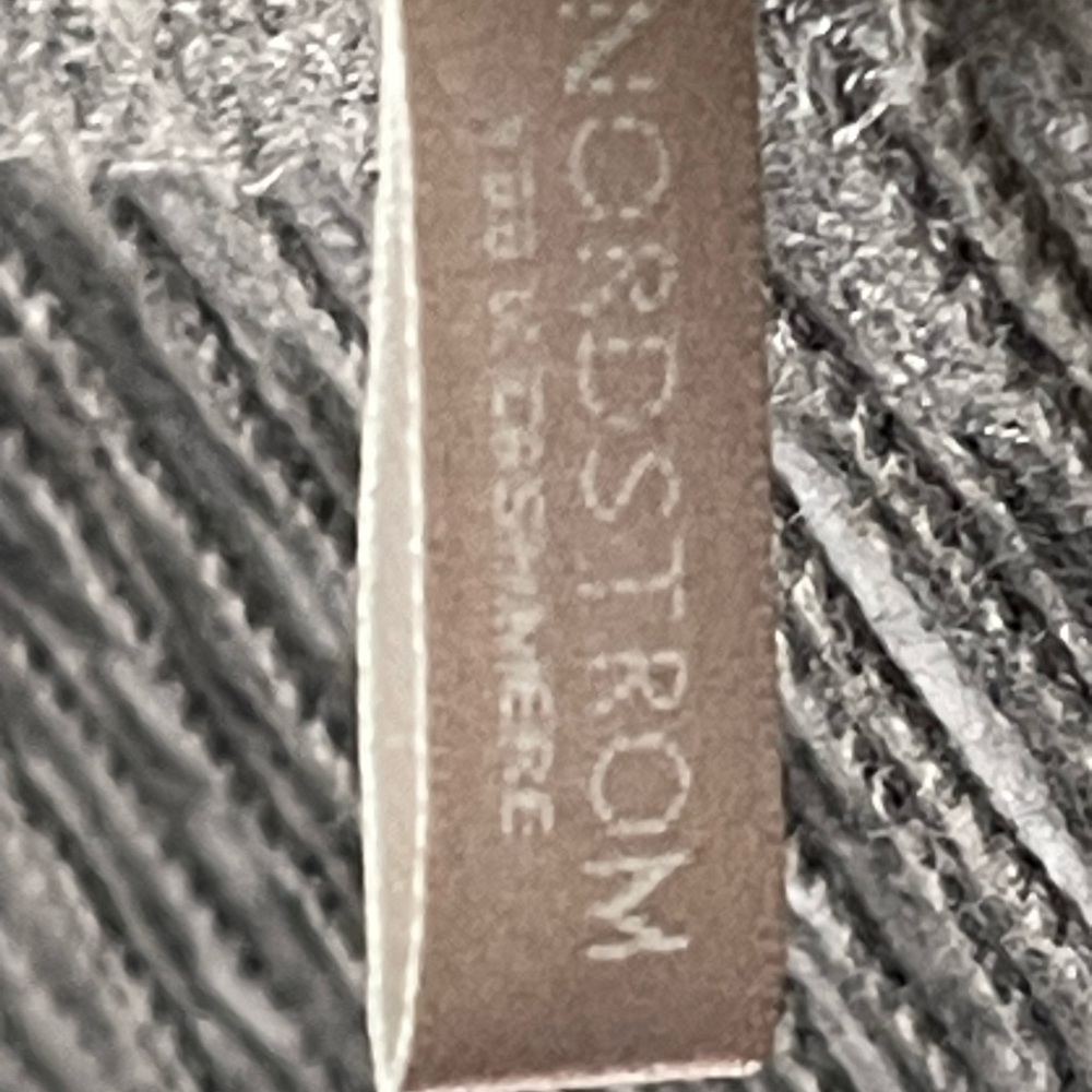 Nordstrom Gray 100% Cashmere Scarf